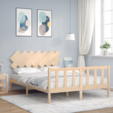 Bed frame without mattress 140x190 cm solid pine wood