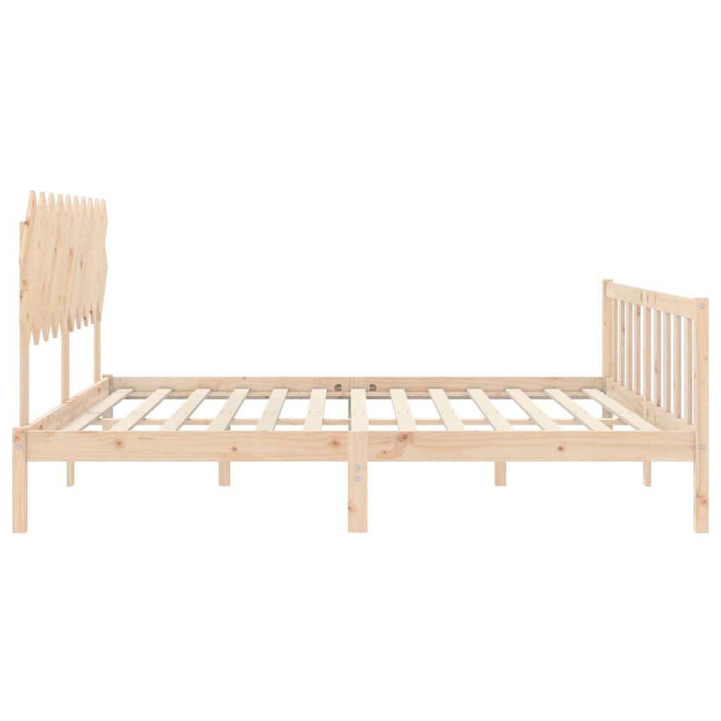 Cadre de lit sans matelas 120x200 cm bois de pin massif