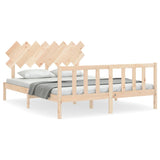 Bed frame without mattress 160x200 cm solid pine wood