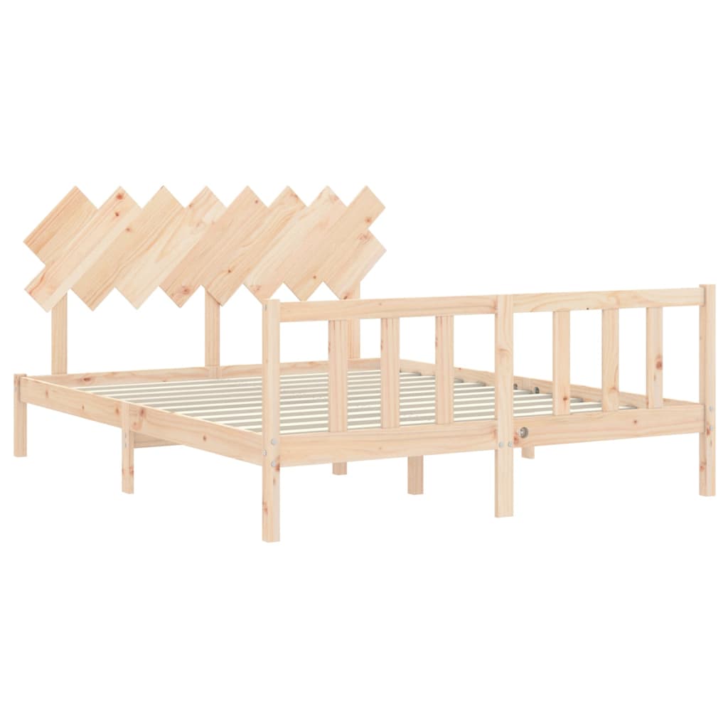 Cadre de lit sans matelas 160x200 cm bois massif de pin