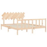 Bed frame without mattress 160x200 cm solid pine wood