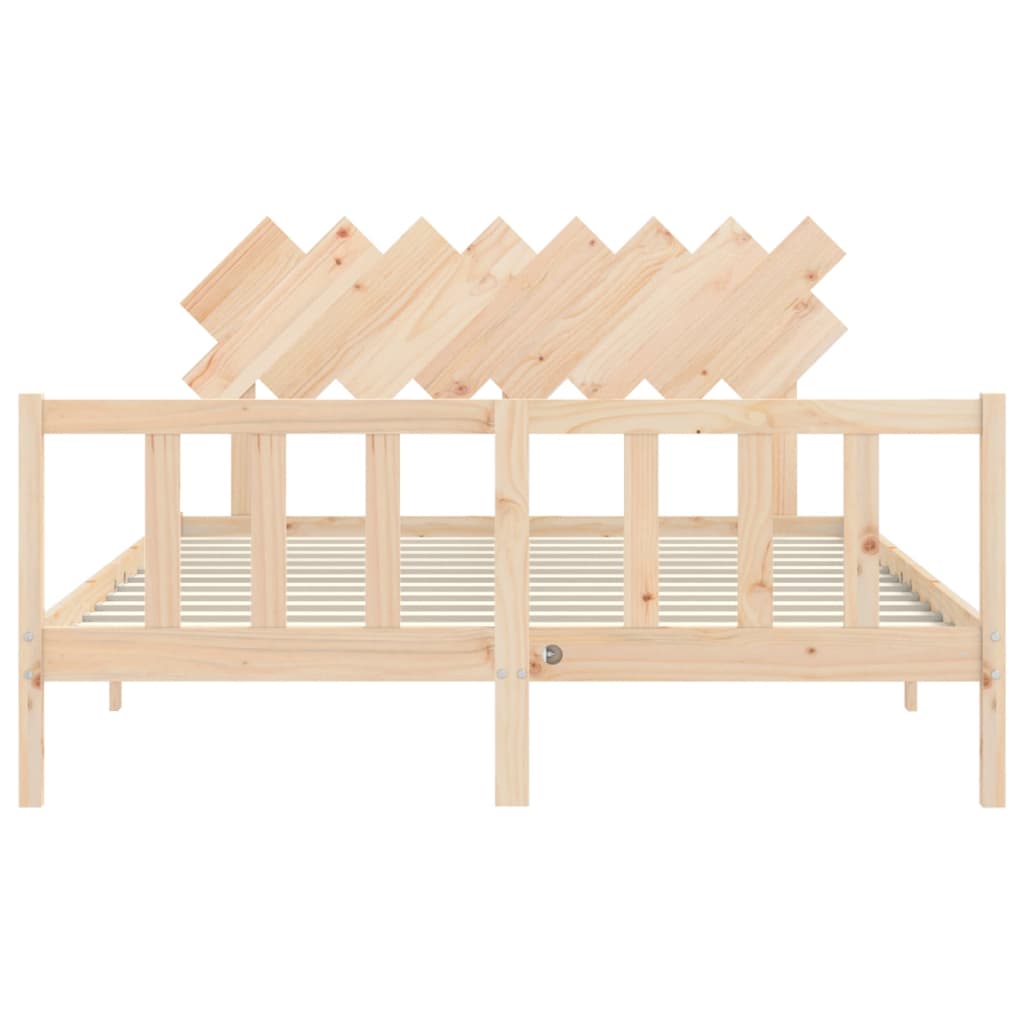 Bed frame without mattress 160x200 cm solid pine wood