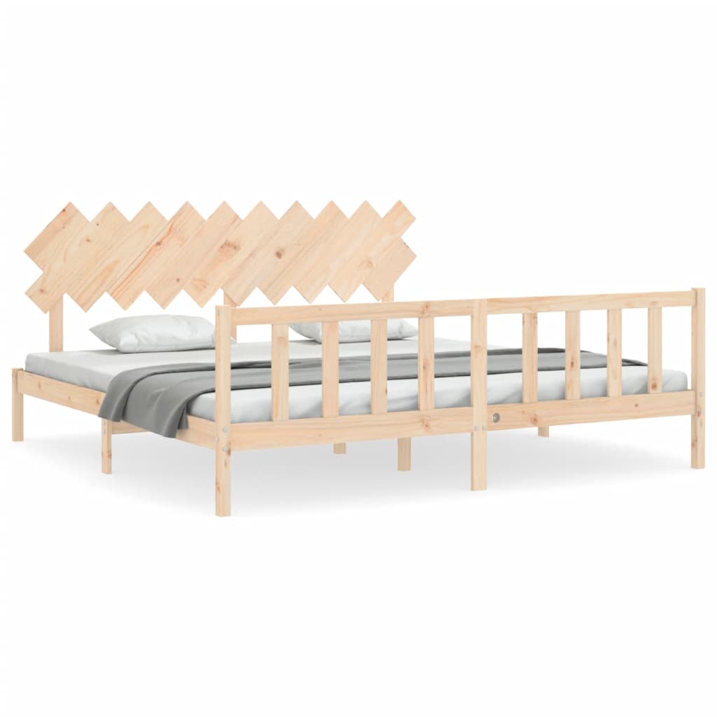 Cadre de lit sans matelas 200x200 cm bois massif de pin