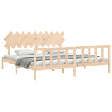 Cadre de lit sans matelas 200x200 cm bois massif de pin