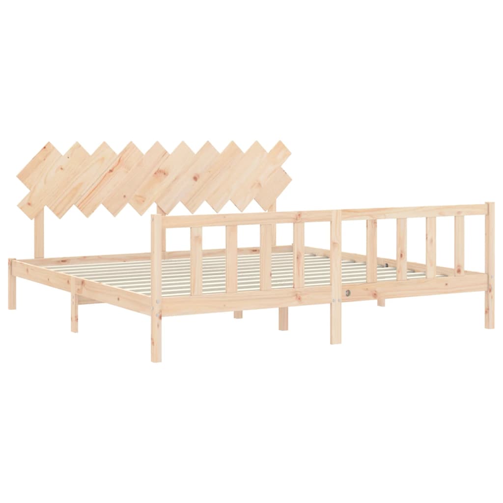 Cadre de lit sans matelas 200x200 cm bois massif de pin