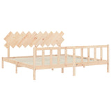 Cadre de lit sans matelas 200x200 cm bois massif de pin