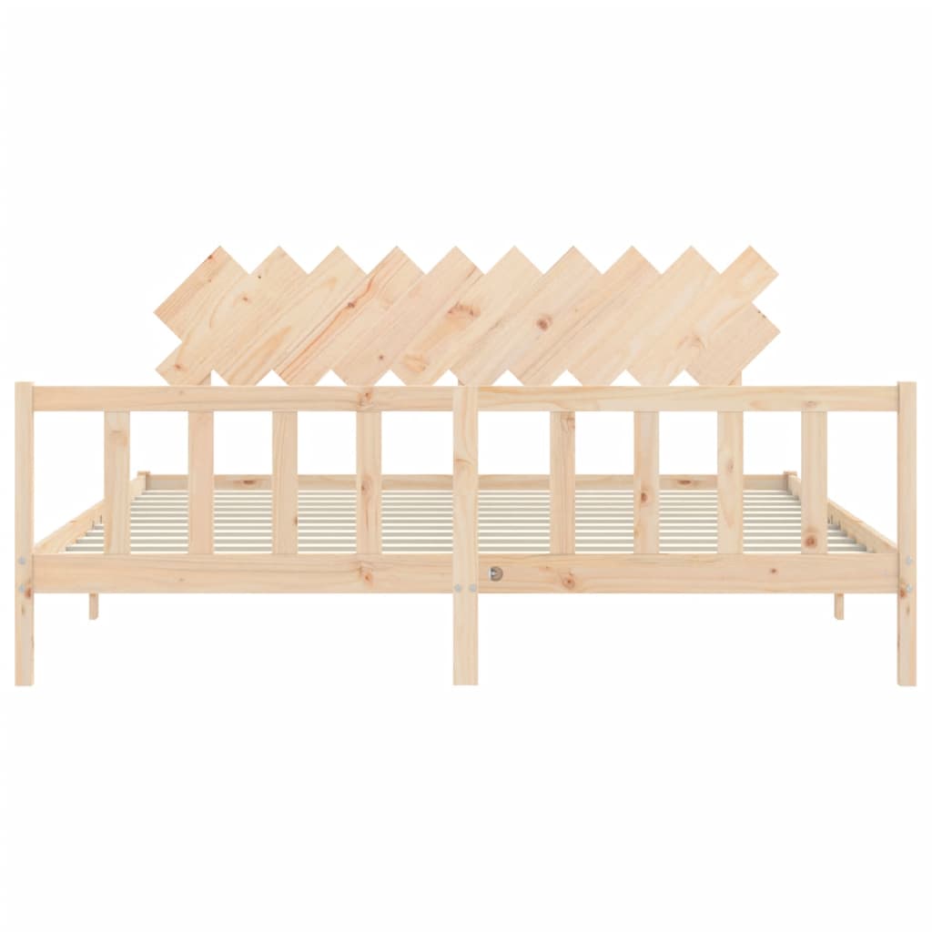 Cadre de lit sans matelas 200x200 cm bois massif de pin