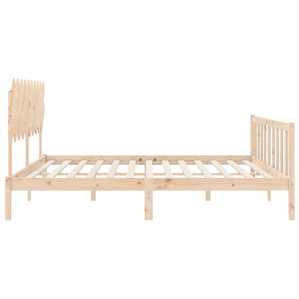 Cadre de lit sans matelas 200x200 cm bois massif de pin