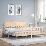 Cadre de lit sans matelas 200x200 cm bois massif de pin