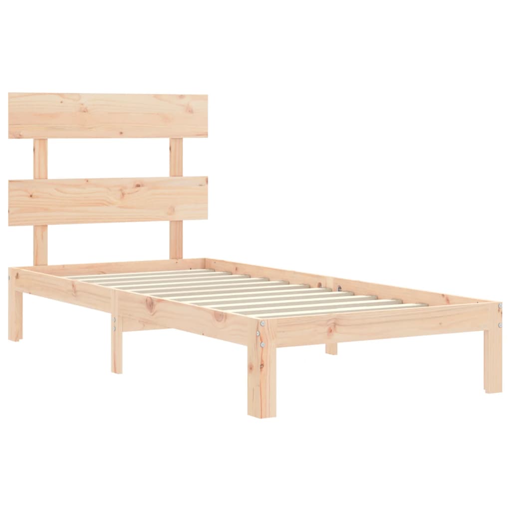 Cadre de lit sans matelas bois de pin massif