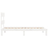 Cadre de lit sans matelas blanc bois de pin massif