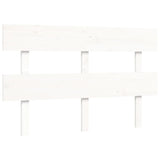 Cadre de lit sans matelas blanc bois de pin massif