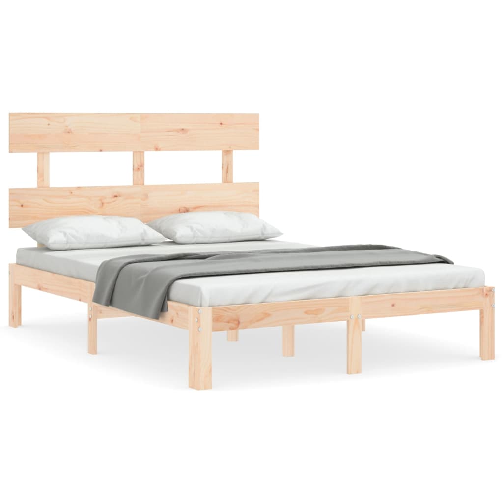 Cadre de lit sans matelas 140x190 cm bois de pin massif