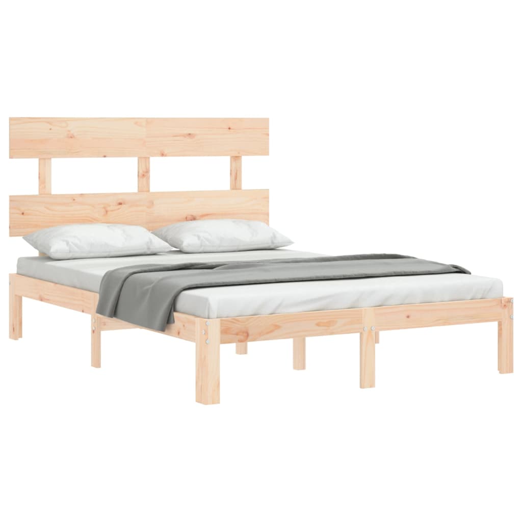 Cadre de lit sans matelas 140x190 cm bois de pin massif