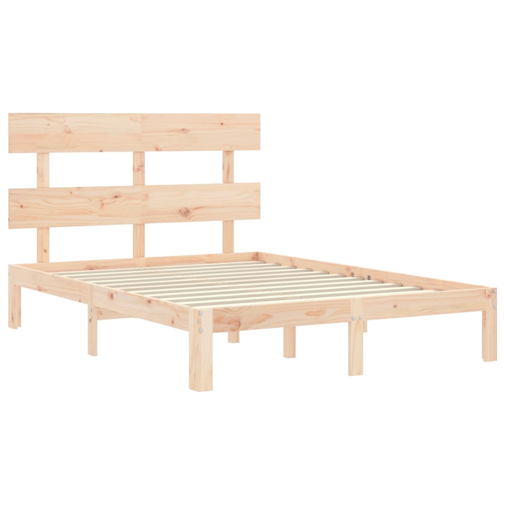 Cadre de lit sans matelas 140x190 cm bois de pin massif