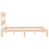 Bed frame without mattress 140x190 cm solid pine wood