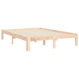 Bed frame without mattress 140x190 cm solid pine wood