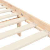 Bed frame without mattress 140x190 cm solid pine wood