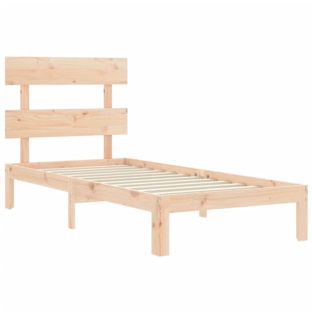 Cadre de lit sans matelas 90x200 cm bois de pin massif