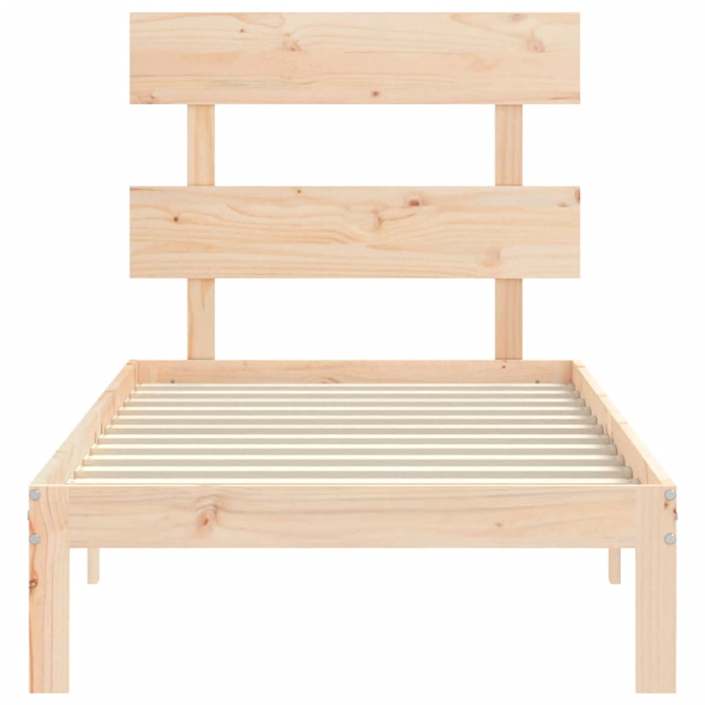 Cadre de lit sans matelas 90x200 cm bois de pin massif