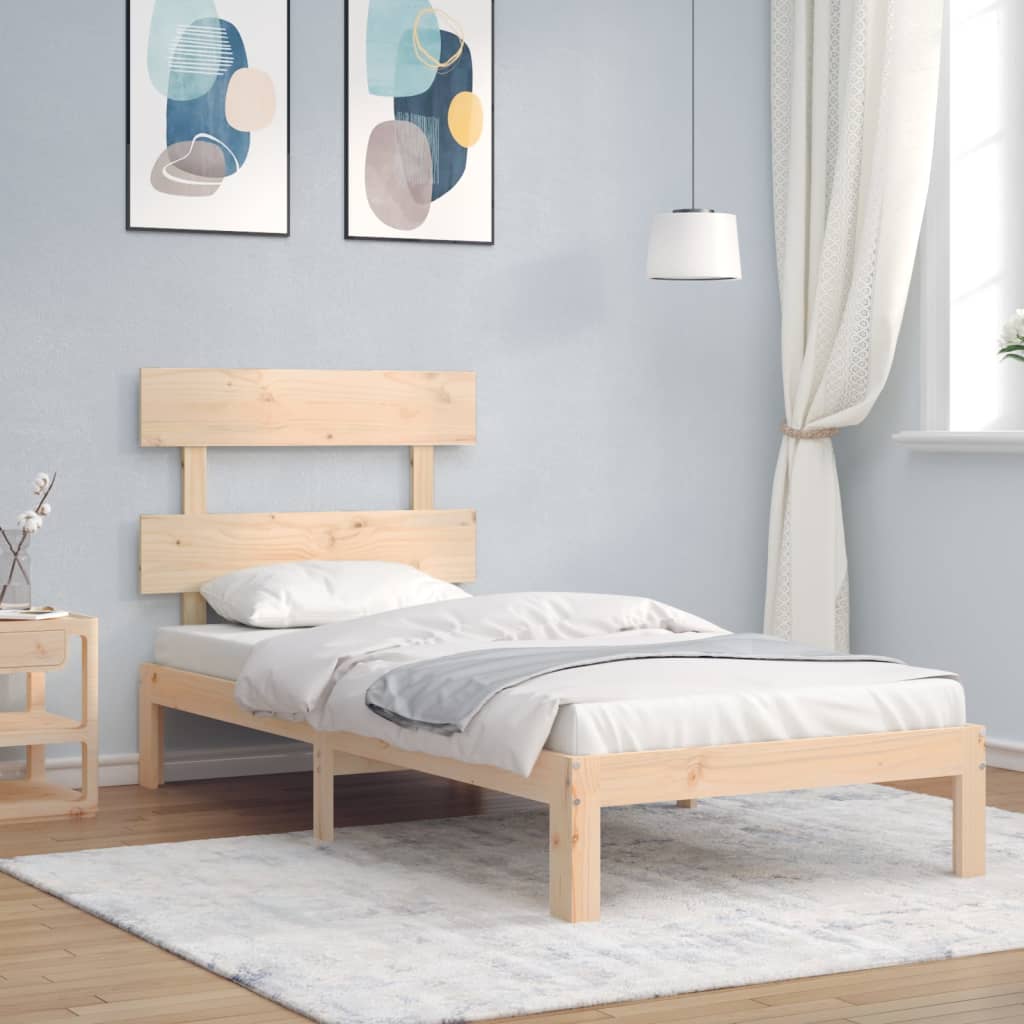 Cadre de lit sans matelas 90x200 cm bois de pin massif