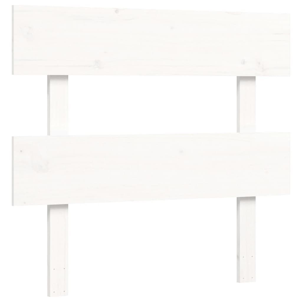 Bed frame without mattress white 100x200 cm solid pine wood