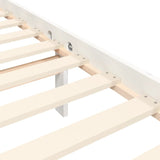 Bed frame without mattress white 100x200 cm solid pine wood