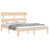 Bed frame without mattress 160x200 cm solid pine wood