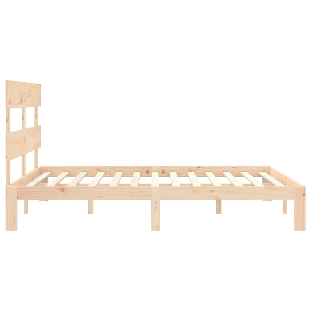 Bed frame without mattress 160x200 cm solid pine wood