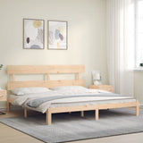 Bed frame without mattress 200x200 cm solid pine wood