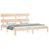 Bed frame without mattress 200x200 cm solid pine wood