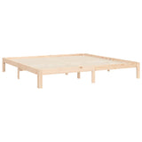 Bed frame without mattress 200x200 cm solid pine wood