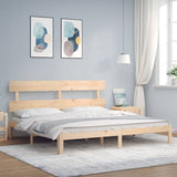 Bed frame without mattress 200x200 cm solid pine wood