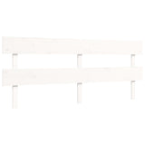 Cadre de lit sans matelas blanc 200x200 cm bois massif de pin