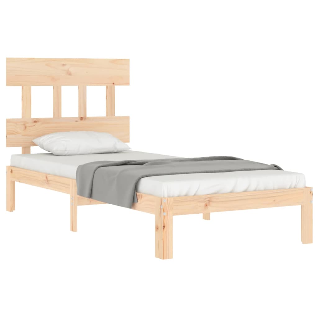 Cadre de lit sans matelas bois de pin massif