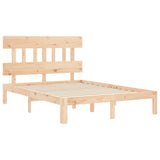 Bed frame without mattress solid pine wood