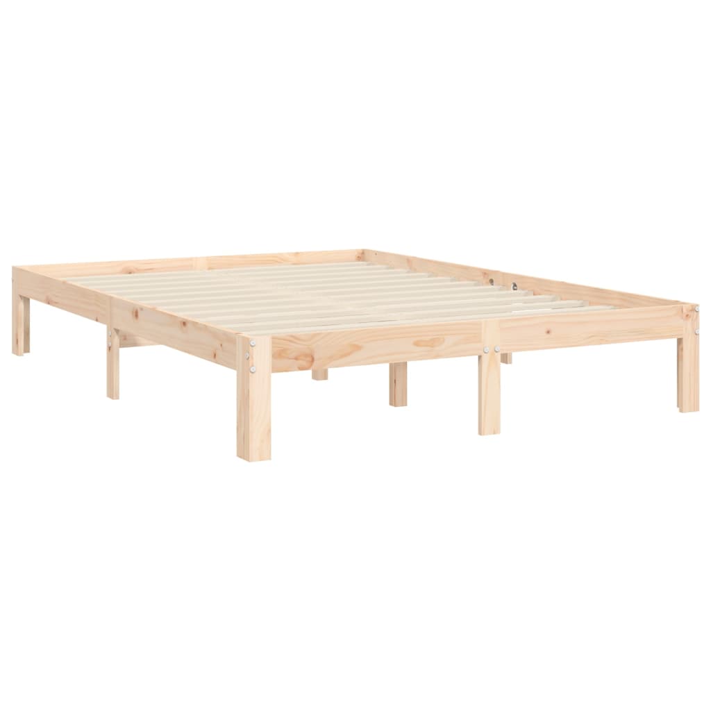 Bed frame without mattress solid pine wood