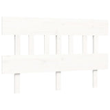 Cadre de lit sans matelas blanc bois de pin massif