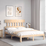 Cadre de lit sans matelas 140x190 cm bois de pin massif