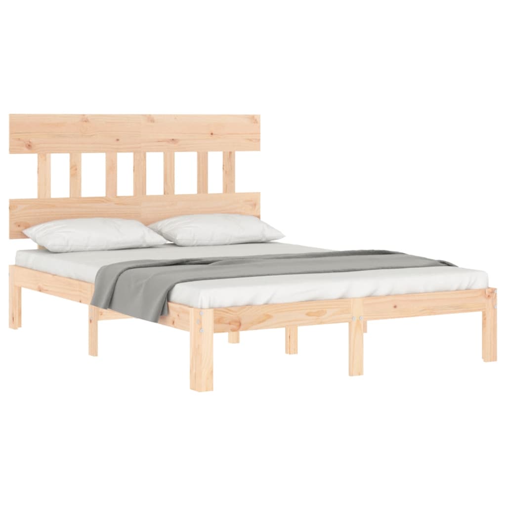 Cadre de lit sans matelas 140x190 cm bois de pin massif