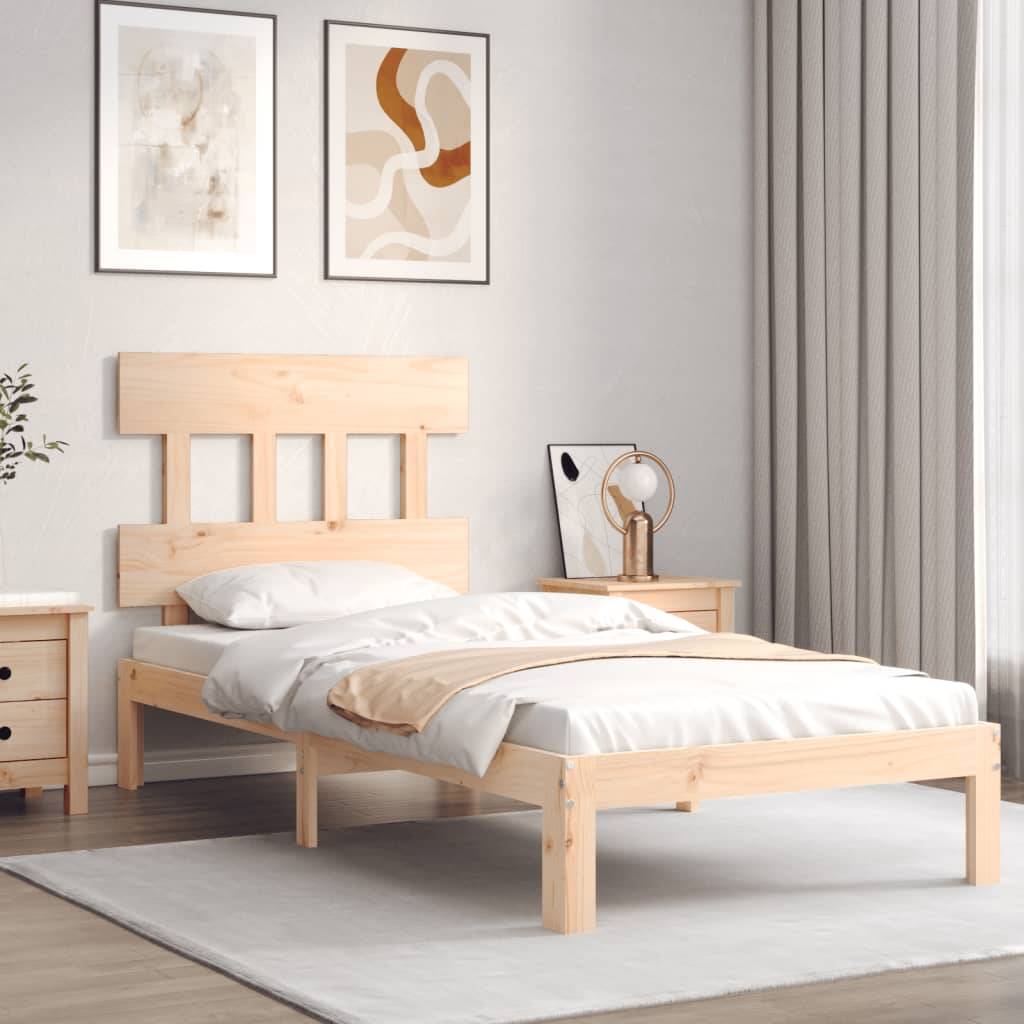 Cadre de lit sans matelas 90x200 cm bois de pin massif