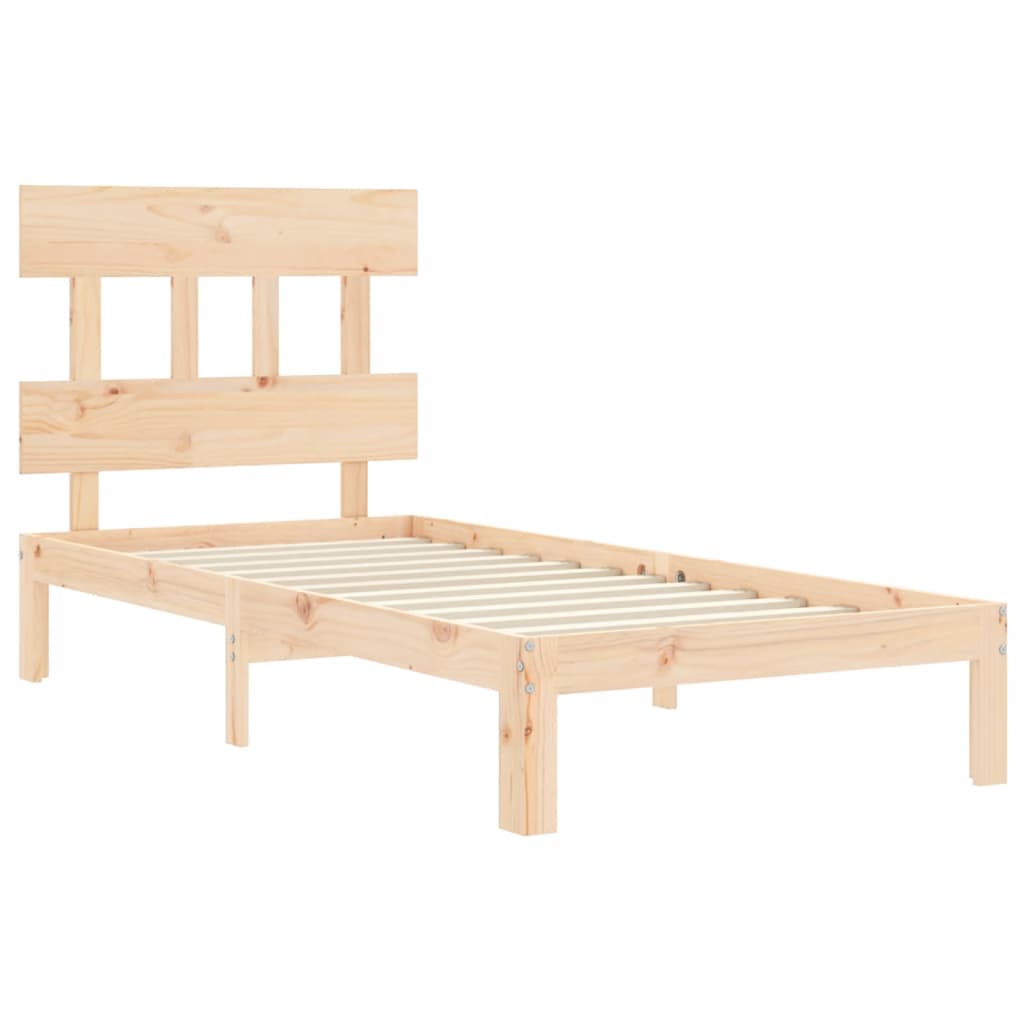 Cadre de lit sans matelas 90x200 cm bois de pin massif