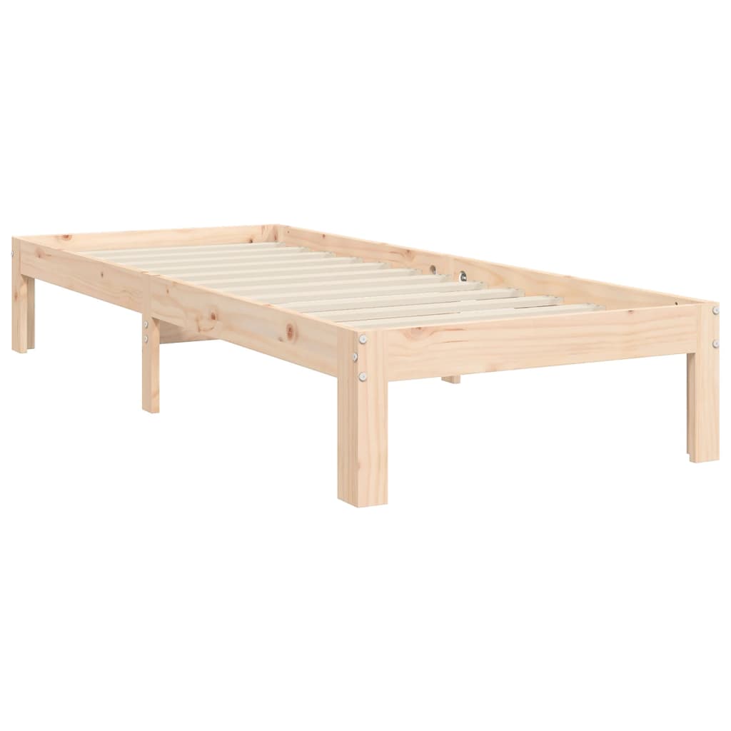 Cadre de lit sans matelas 90x200 cm bois de pin massif