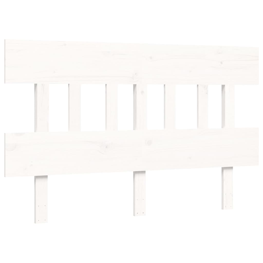 Cadre de lit sans matelas blanc 140x200 cm bois de pin massif