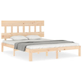 Bed frame without mattress 160x200 cm solid pine wood