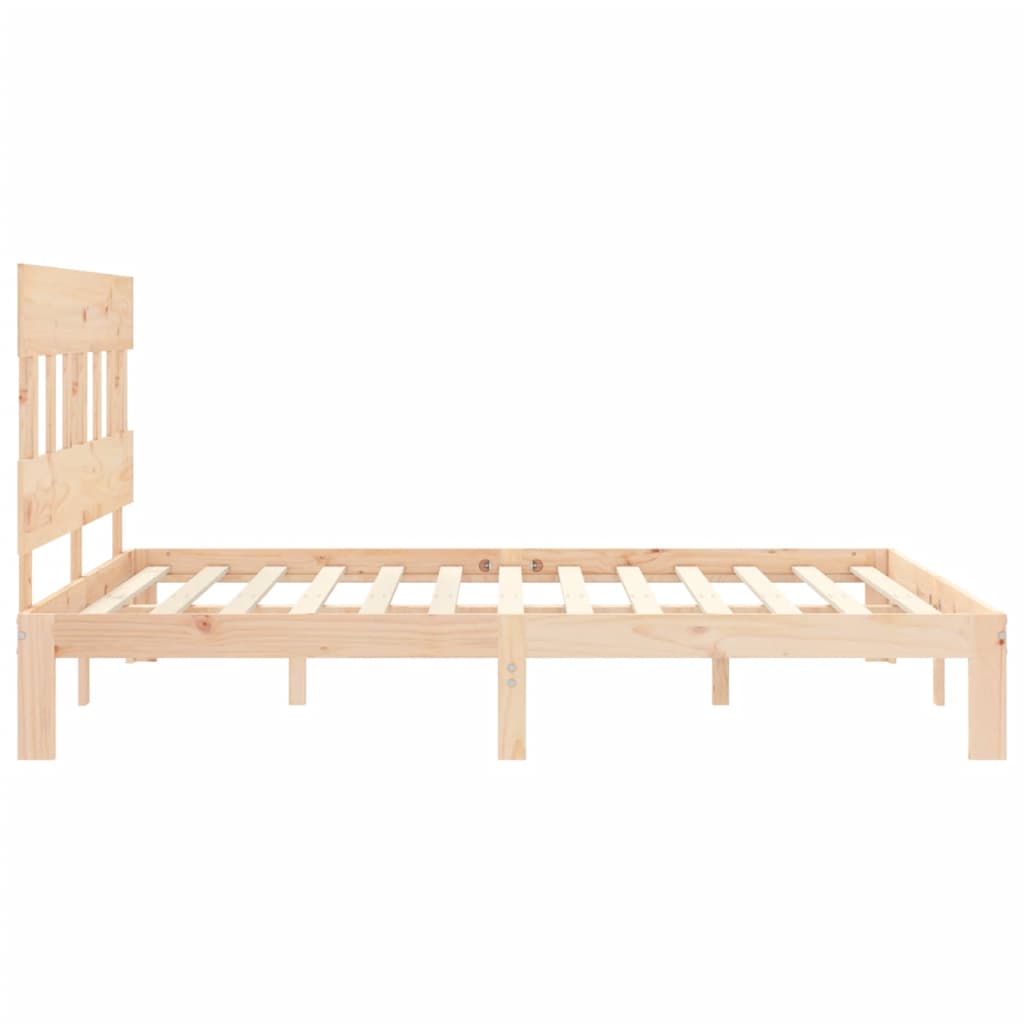 Bed frame without mattress 160x200 cm solid pine wood