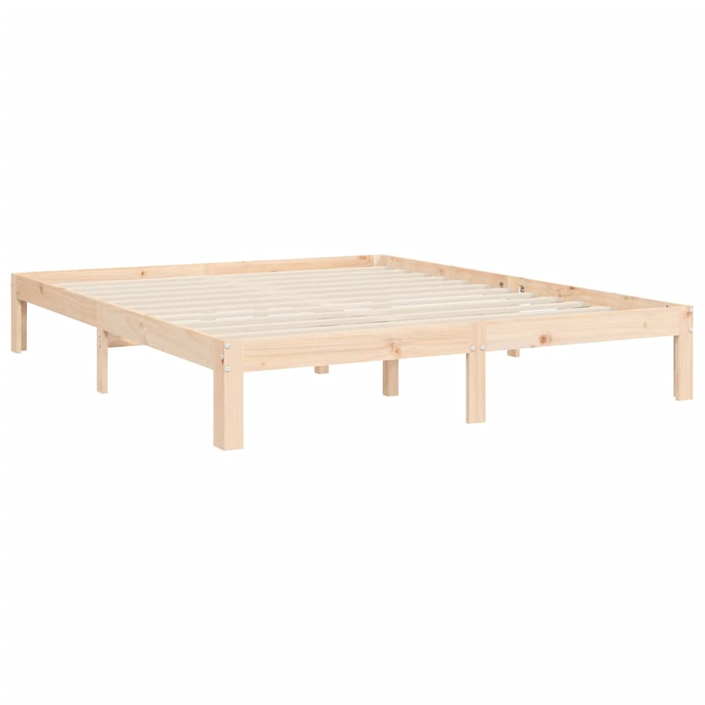 Bed frame without mattress 160x200 cm solid pine wood