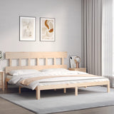 Cadre de lit sans matelas 200x200 cm bois massif de pin