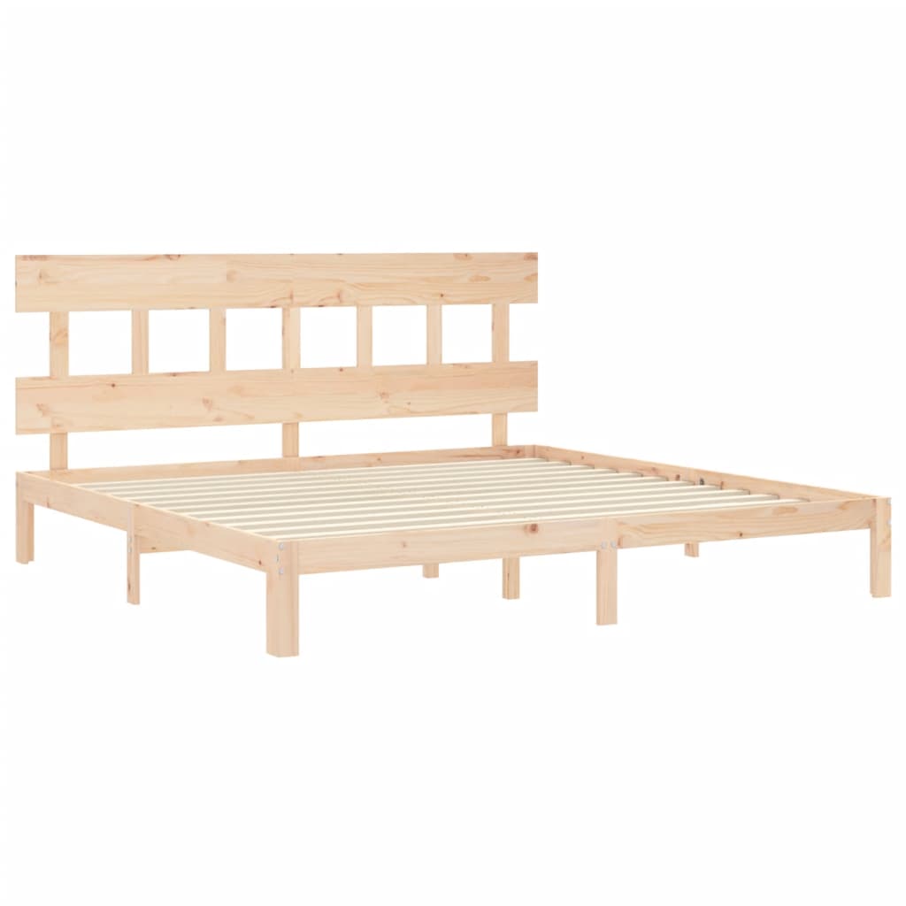 Cadre de lit sans matelas 200x200 cm bois massif de pin