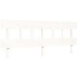 Cadre de lit sans matelas blanc 200x200 cm bois massif de pin